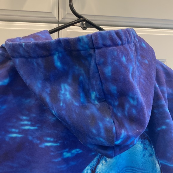 Shark Graphic Print Hoodie Sweatshirt Long Sleeve Cotton Pullover w/Pockets XXL - Picture 5 of 11